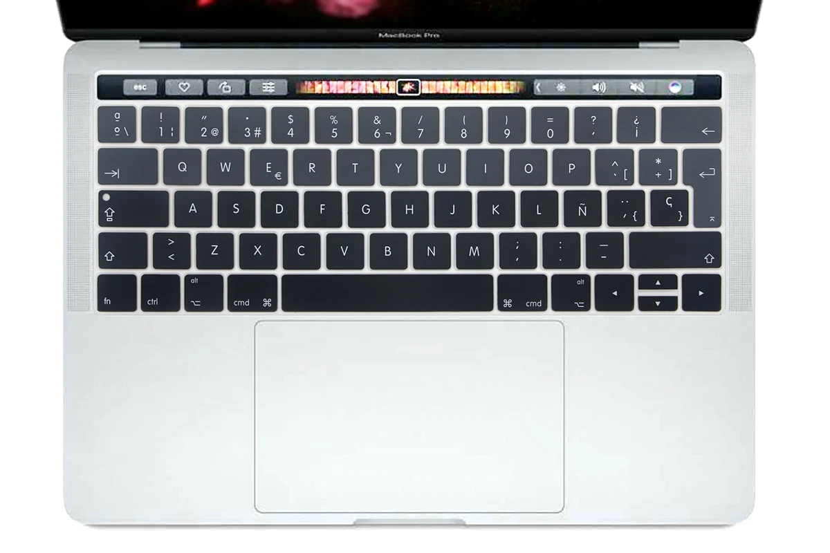 HRH Rainbow EU испанская Силиконовая Защитная пленка для клавиатуры для Mac Pro 13 15 A1706 A1707 A1989 A1990 A2159 с сенсорной панелью - Цвет: Gradient Gray