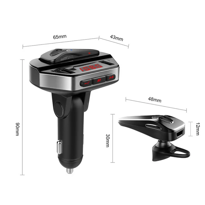 Bluetooth fm-передатчик наушники автомобильный комплект автомобильный аудио mp3-плеер с двойным USB зарядным устройством VH99
