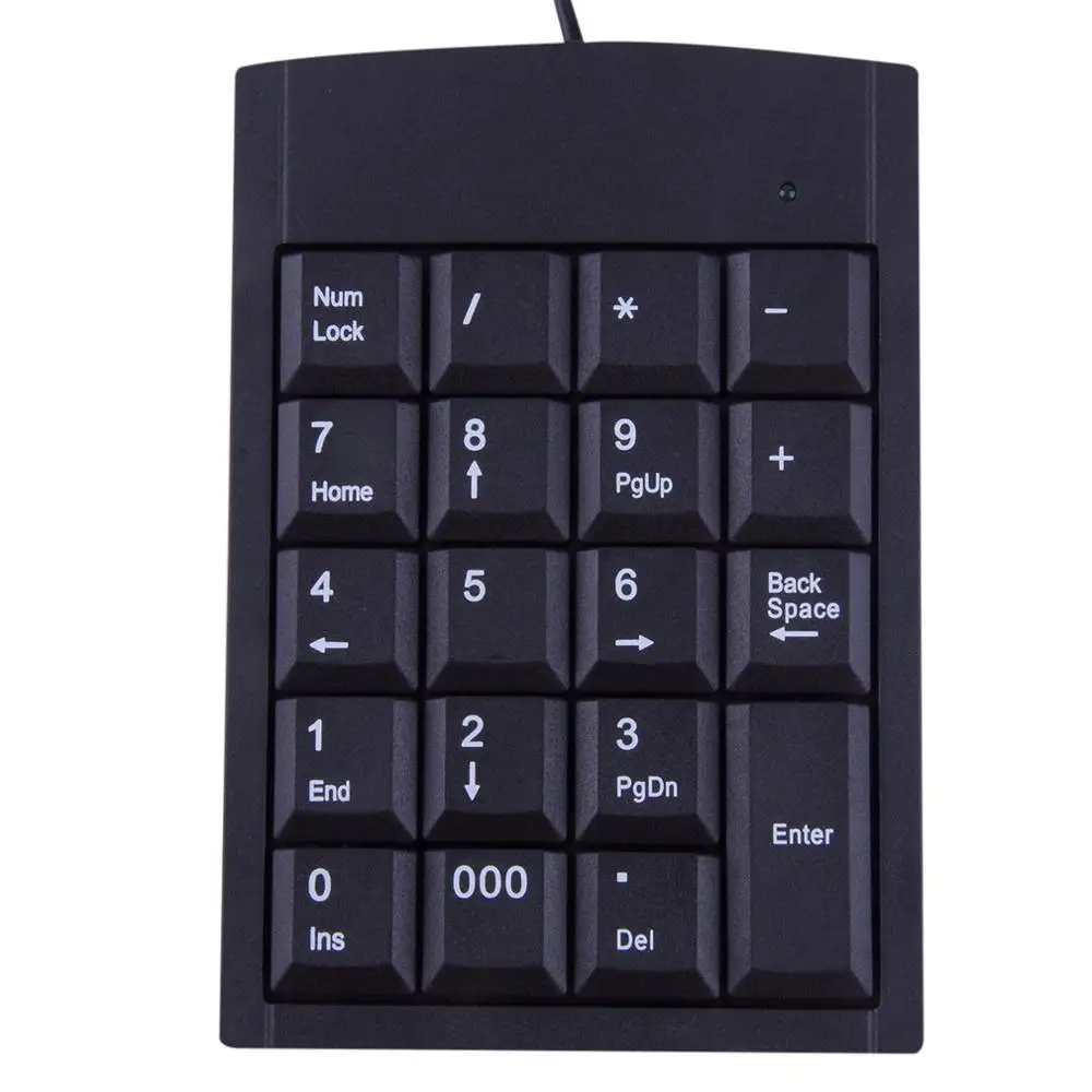 Мини USB клавиатура Проводная цифровая адаптер 19 клавиш для ноутбука Windows 2000 XP Vista 7