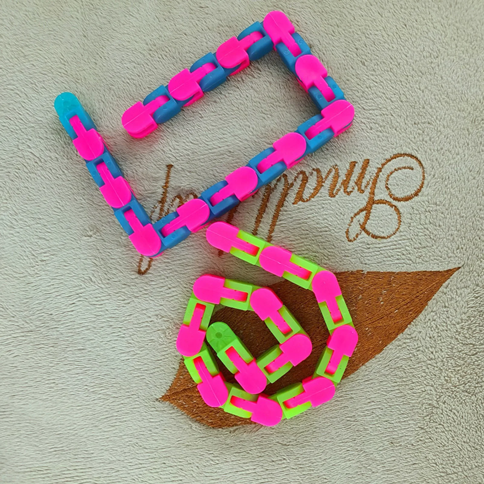 New 24 Links Wacky Tracks Fidget Antistress Chain Toy For Children Bike Chain Stress Relief Bracelet Adults Sensory Toy Gifts