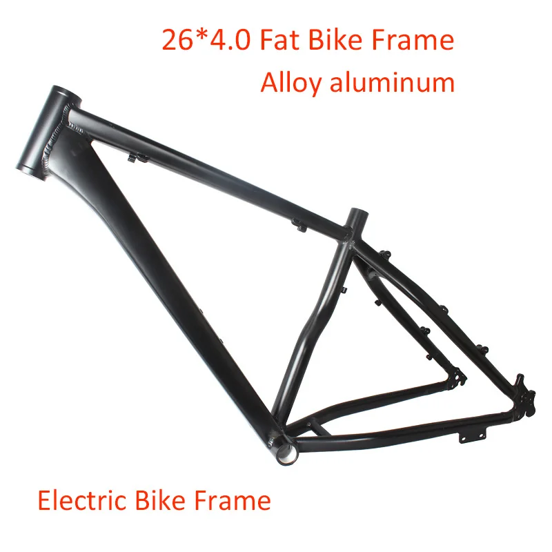 black 26* 4.0 Сплав Алюминия Жира Рама Велосипеда 18 Дюймов E-Bike Snow Bike Frameset 26er Углерода Черный Рама Велосипеда - Цвет: black