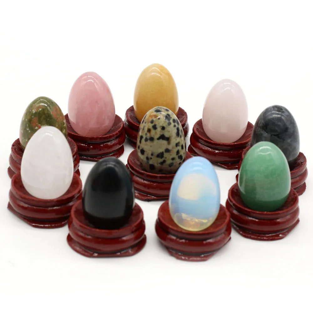 

Natural Semi-precious Stone Furnishing Articles Egg Shape Rose Quartz Home Decoration Gift Table Ornaments Hotel Room