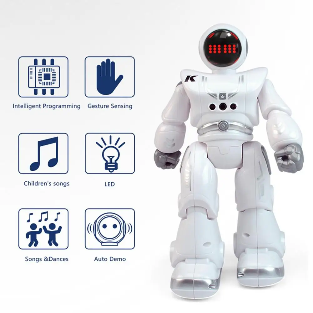 R18 Intelligent RC Robot 2.4G Gesture Sensor Smart Programming Automatic Presentation Toys Dance Music Songs Lighting | Игрушки и хобби