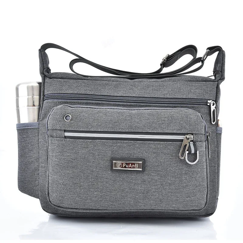 

Multilayer New Style Nylon Men's Bag Large Capacity Waterproof Oxford Cloth MEN'S Backpack Shoulder Bag Shoulder Bag Casual Larg