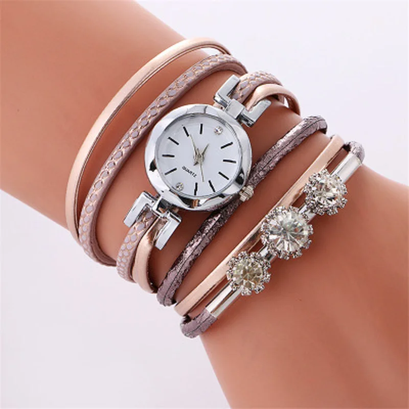 Relogio Feminino женские часы модные роскошные бриллиантовые Круглые Кожаные Браслеты Женские часы женские часы Reloj Mujer