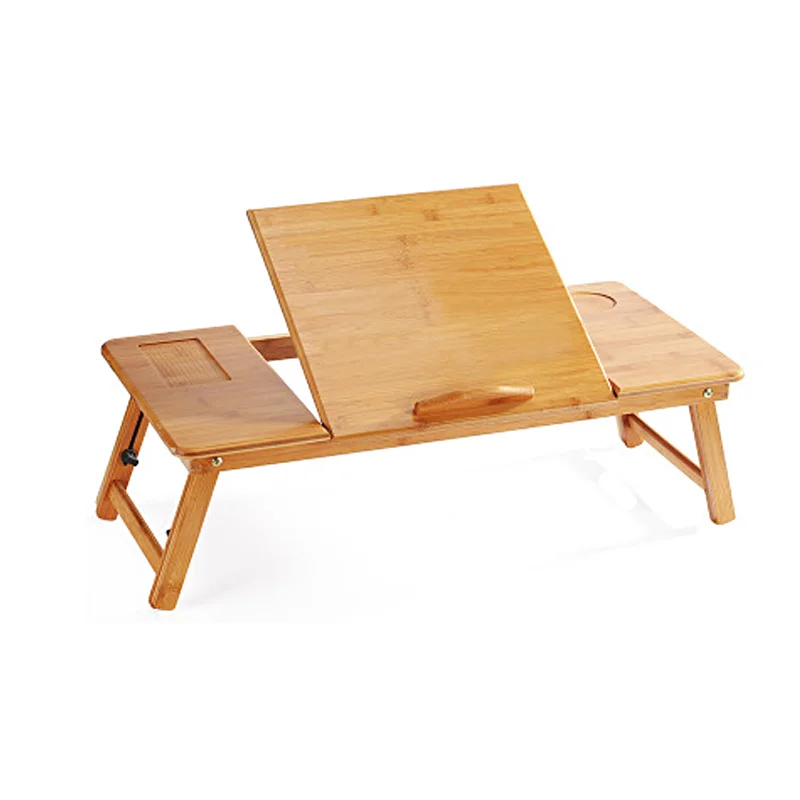  Simple Laptop Desk With Cooling Fan Folding Table Portable Reading Computer Desk Study Table Bedsid