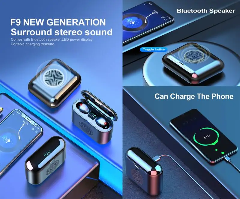 TWS наушники 4 в 1 с поддержкой Bluetooth и микрофоном|Наушники гарнитуры| |