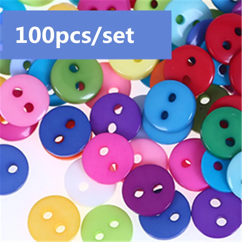 100 unids/bolsa DIY hecho a mano botón juguetes Scrapbooking dibujos animados botones al azar botones de plástico juguetes para los niños de manualidades de costura