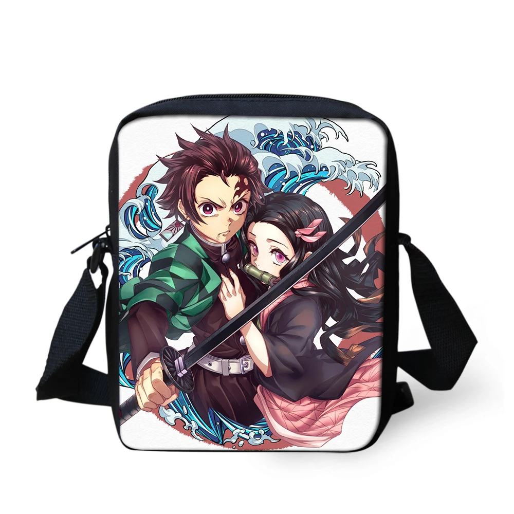 Demon Slayer: Kimetsu no Yaiba маленькие сумки-мессенджеры для мальчиков-подростков мини-сумка на плечо для девочек маленькая Повседневная Сумка кросс-боди слинг сумки