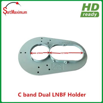 

Free Shipping Dual Satellite C band LNB Bracket Holder for C band prime focus antenna