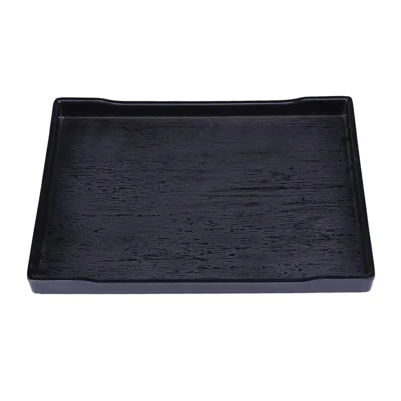 Cuenco para reptiles, plato de agua y comida de tortuga, también apto para suministros de baño para mascotas, negro, 1 ud.