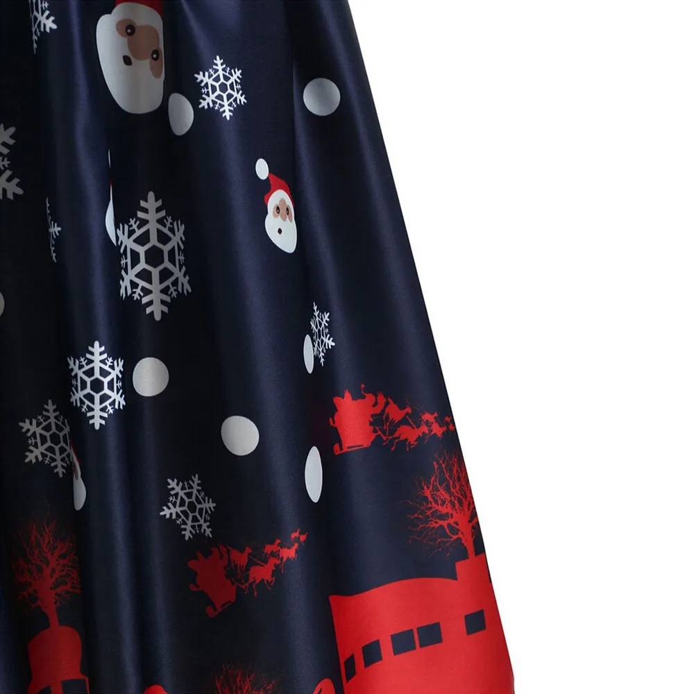 Модное женское платье на Рождество Зима без рукавов винтажная Вечеринка платье качели платья vestidos verano mujer# guahao