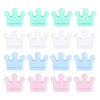 

20 Pcs/pack Mini Silicone Beads Cute Crown Shape for DIY Baby Teether Pendant