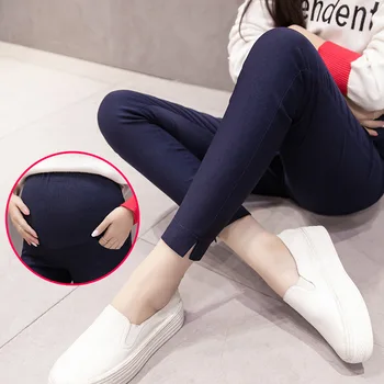 

Stretch Pencil Pants Skinny Leggings For Pregnant Women Clothes Maternity Pants Spring Trousers Abdominal Pregnancy Pants New