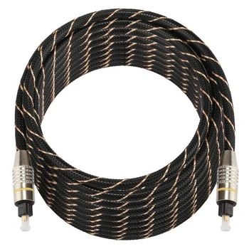

10M Digital Optical o Cable Fiber Optic OD6.0mm Gold Plated Metal Toslink Male to Male o Cable for CD DVD