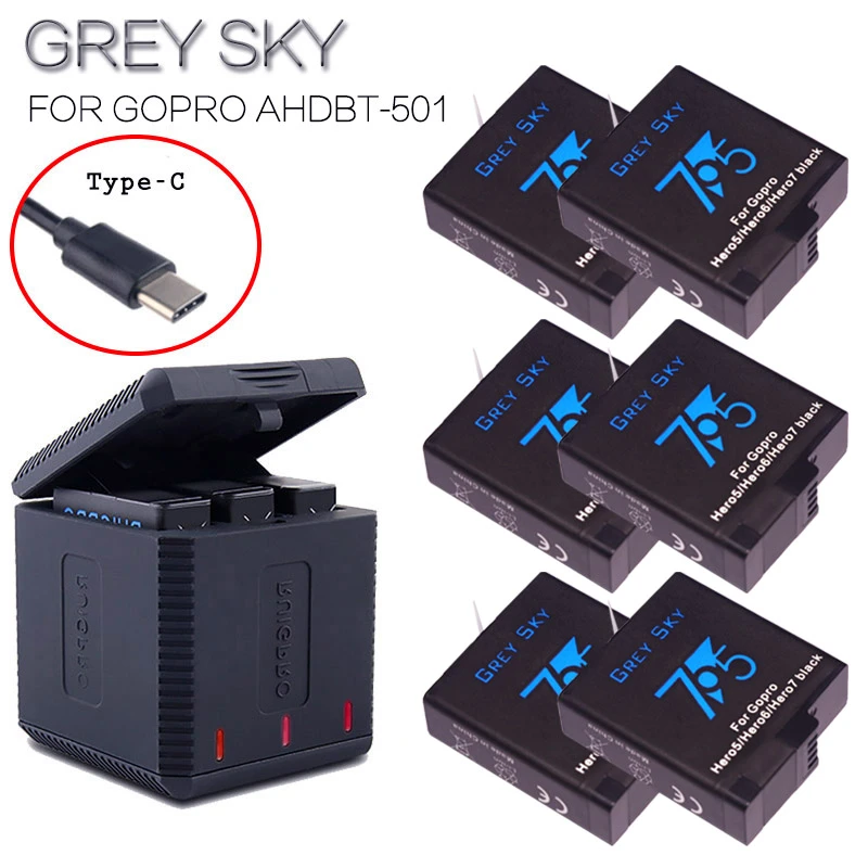For Gopro Hero 7 Hero 6 Hero 5 Black Battery Or Triple Charger For Go Pro Hero7 6 Hero5 Black Camera Battery Digital Batteries Aliexpress