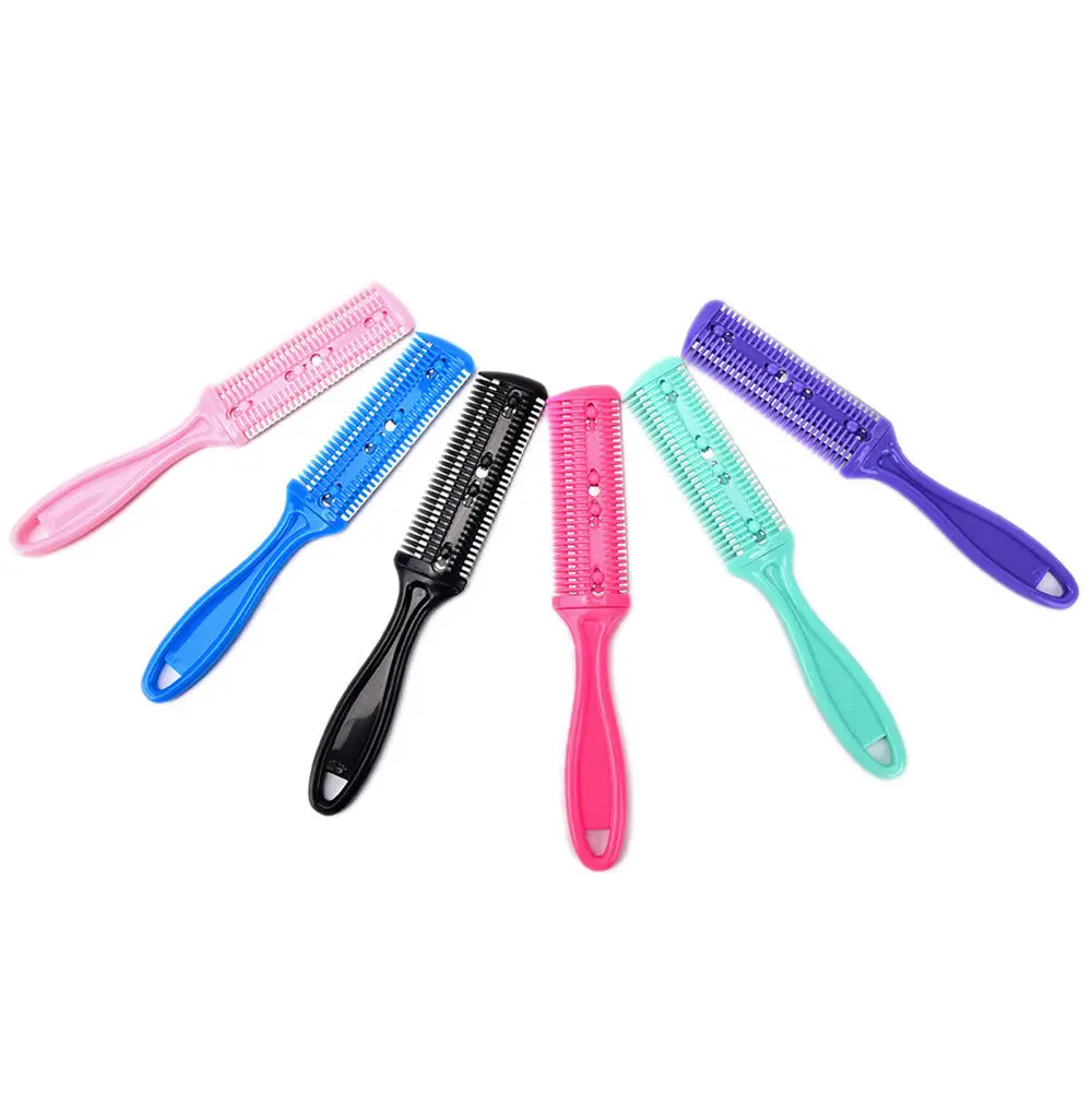 

1pc Double Sides Hair Razor Comb With 2 Removable Blades Cutter Cutting Thinning Shaper Haircut Trimmer Styling Tool