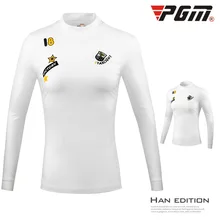 PGM для женщин гольф футболки для тренировок похудения с длинным рукавом футболки с принтом удобные спортивные топы Для Гольфа D0829