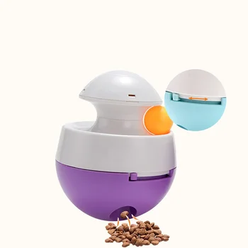 

Cat feeder Pet feeder Tumbler leakage food ball Drain tableware Track ball toy