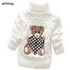 Philogy 2T-8T bear invierno Niño niña chico de punto grueso de cuello alto camisas de cuello alto del bebé Jersey suéter para niños pequeños ► Foto 1/6