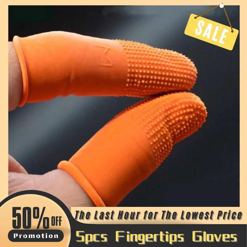 Protector Gloves-Accessory Fingertips-Gloves Rubber Food-Cutter Latex Garden 5pcs