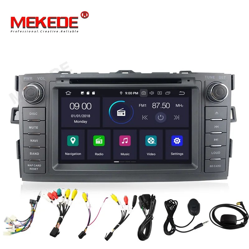 Android 9,0 блок 2din автомобильный Радио для Toyota Auris 2008 2009 2010 2011 2012 gps навигации DVD Bluetooth SWC аудио автомобильный мультимедийный