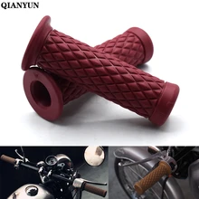 Universal Motorcycle 7/8" 22mm Vintage Rubber Motorcycle Handlebar for Triumph SPEED TRIPLE 675 STREET TRIPLE R DAYTONA 675