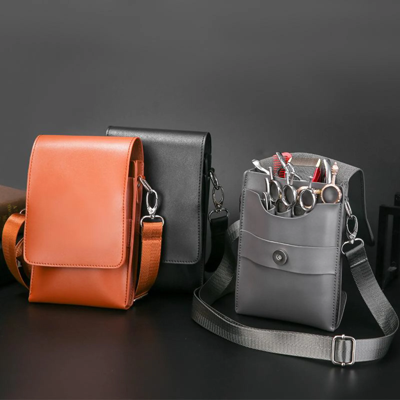 Hair Stylist Hairdressing Scissors Tool Waist Holster Shoulder Bag