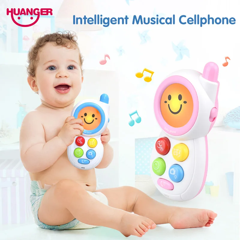 Huanger Smile музыкальный телефон детские игрушки электронные погремушки мини