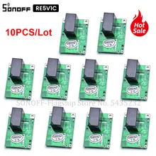 Itead SONOFF – commutateur Wifi intelligent RE5V1C 5V DC, Module de relais de commutation à distance sans fil, bricolage, application e-welink, 1 /10 pièces
