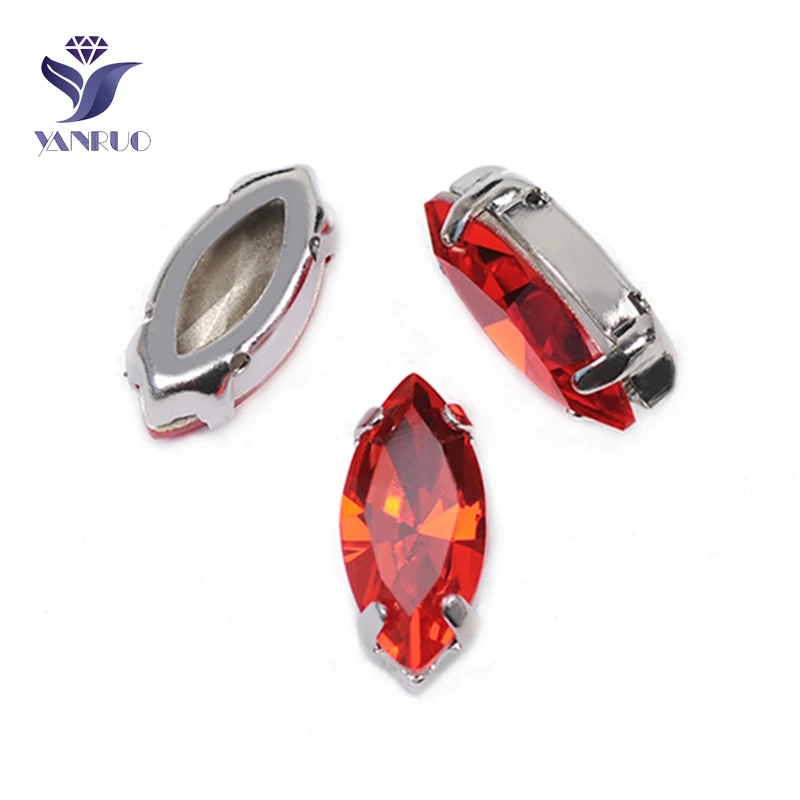 Yanruo 4200 все размеры Hyacinth забавные маркизы Камни Точка назад Strass красные стразы для