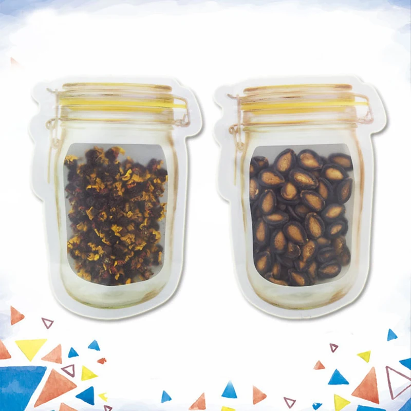 12 шт. Ziplock мешки герметичные многоразовые сумки закуски Еда Saver Чехлы смешанные Размеры сумок с застежкой-молнией для Еда или закуски