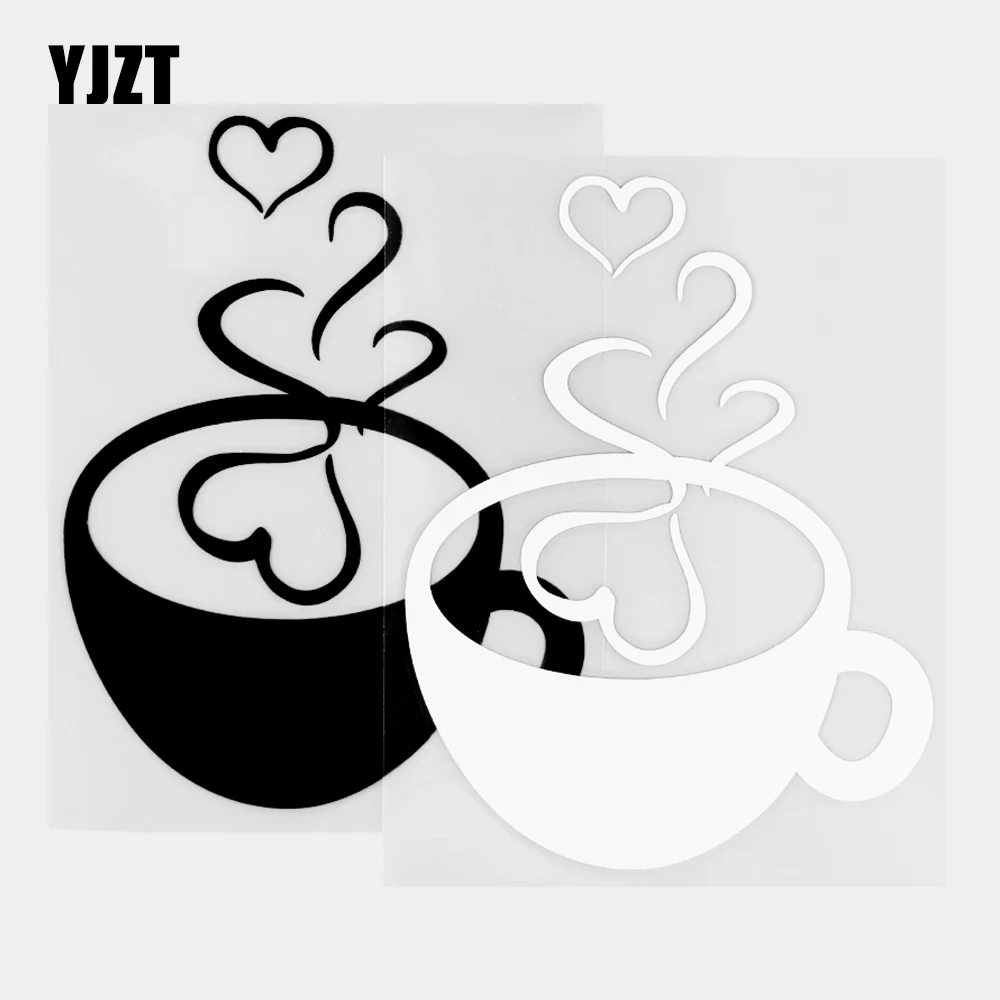 YJZT 11 × 14 5 см кофе Художественная настенная виниловая наклейка украшение на Окно