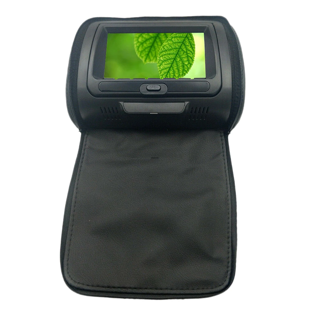 

7 Inch Car Headrest Dvd Monitor Speaker Video Monitor Adjustable Hd Zipper Cover Lcd Screen