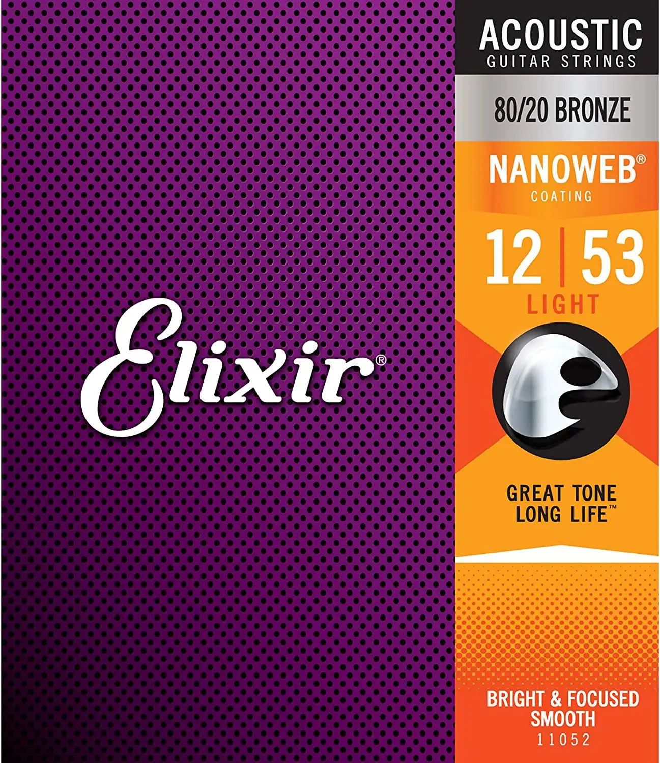 Elixir 11052 NanowebCoating 80/20 бронзовые для акустической Струны гитары светильник 12