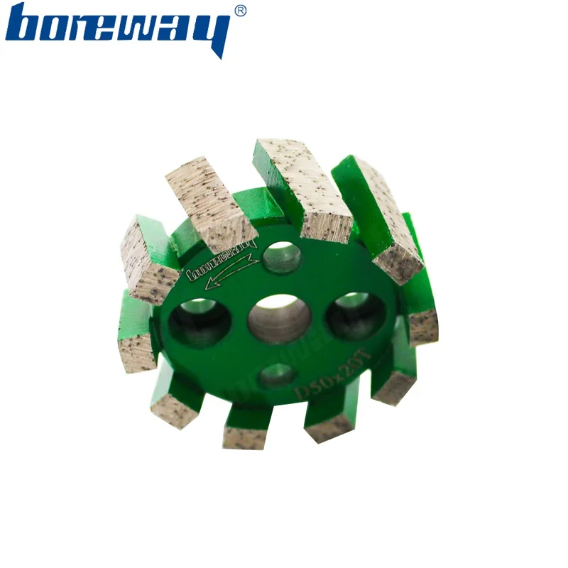 Boreway Поставка кусок D50* 20T* 10H сегментированные алмазные стаббирующие колеса для водяного отверстия плиты кварца