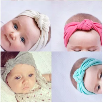 

3pcs/lot Kids Girls Headband Bow Solid Color Cute Baby Infant Hairbands Bandana Turban Knot Turbans Faixa Cabelo Para Bebes
