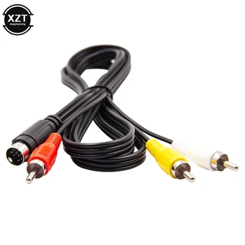 

1.5M Universal Retro-bit AV 3RCA Audio Video Cable For Sega Genesis 2 3 Connection Cord 9 pin Nickel Plated Plug Game Cable