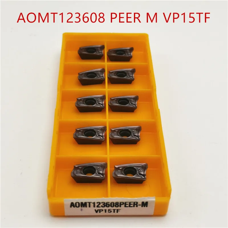 Карбидная вставка AOMT123608 PEER M VP15TF металлический токарный станок резак AOMT123608 CNC части станка фрезерный нож токарные инструменты