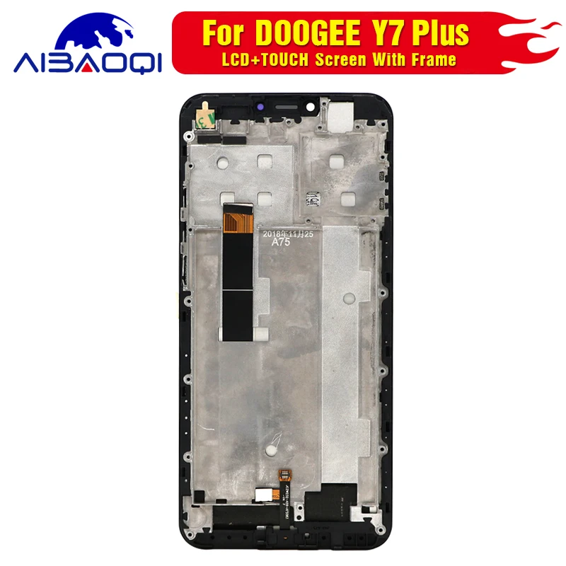 Сенсорный экран ЖК-дисплей для Doogee Y7 plus дигитайзер в сборе с рамкой запасные части+ инструмент для разборки