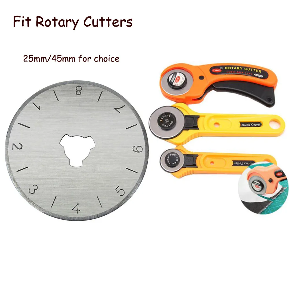5Pcs 28/45Mm Rotary Cutter Lame Rotanti Lama Di Ricambio Carta Artistica E Per Hobby Taglio A Mano Di Ricambio Lame Di Ricambio Fit Olfa Fiskars La Ma