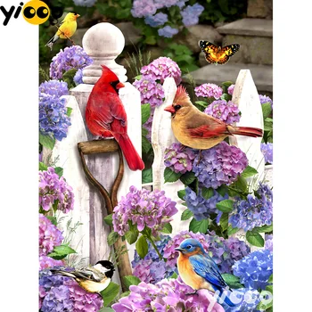 

Full Square/Round drill diamond Painting Cardinals and Friends 5D DIY diamond embroidery mosaic Decoration painting AX1087