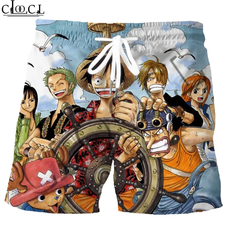 CLOOCL One Piece японские шорты Аниме размера плюс повседневные пляжные штаны с 3D