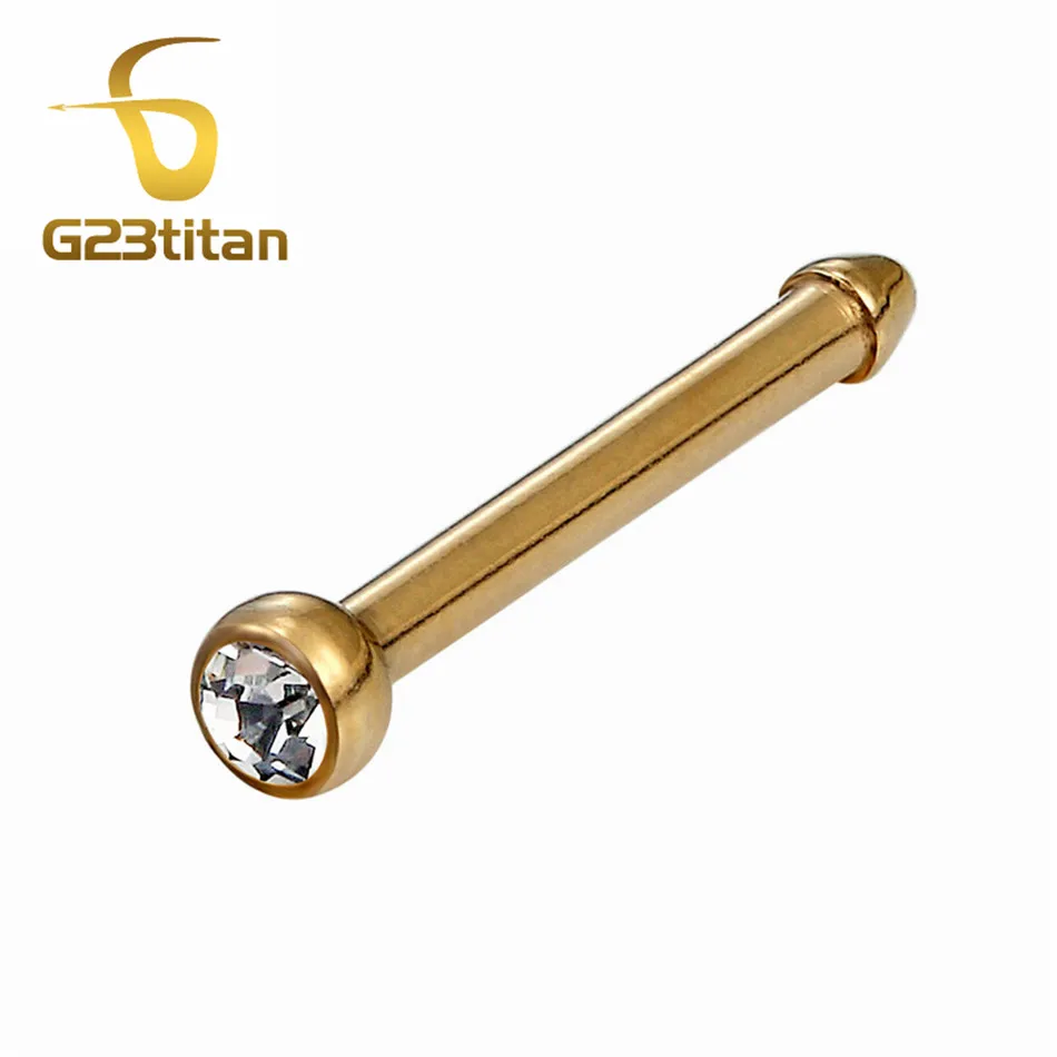 G23titan пирсинг для носа рок нос кольцо для пирсинга Одежда высшего качества G23 титановые Украшения для тела человека женский аксессуар - Окраска металла: Nose Stud
