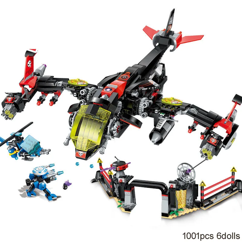 Развивающий строительный блок высокотехнологичный ночник эпохи 6 фигурок 1001 шт.