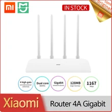 Роутер Xiaomi 4A Gigabit 1000M 2,4 ГГц 5 ГГц Wi-Fi 1167 Мбит/с, повторитель Wi-Fi 128 Мб DDR3 с высоким коэффициентом усиления, 4 антенны, Сетевой удлинитель Роутер Xiaomi 4A Gigabit 1000M 2,4 ГГц 5 ГГц Wi-Fi 1167 Мбит/с, повторитель Wi-Fi 128 Мб DDR3 с высоким коэффициентом усиления, 4 антенны, Сетевой удлинитель