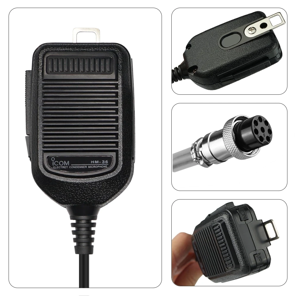 

8 Pin Ham Radio Microphone Speaker HM-36 Digital Wireless Walkie Talkie Accessories Mic 2 Way Radio For IC-9100 IC-229 Car Radio