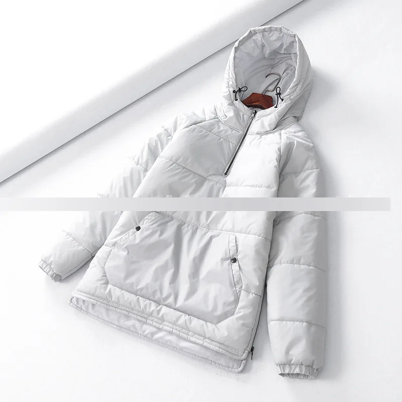 

Cj49 Korean-style Loose-Fit Soft Sister Cotton-padded Clothes Hooded Versatile wei yi shi Cotton Coat Women's