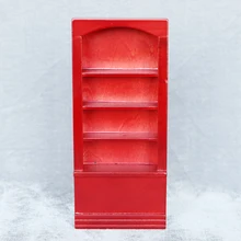

Scale Dolls House Miniature Toy Mini Wine Bookcase Cabinet Model Doll House Decorative Props