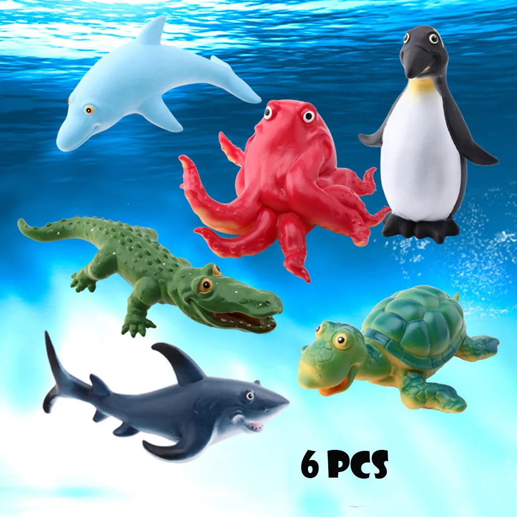 Marine Animal Collectible Action Model Toys Learning Realistic Design Toys 